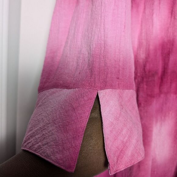Ali miles Top Pink ombre artsy sz 1x button front & back - Picture 2 of 8